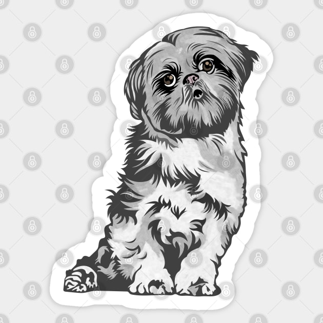 Shih Tzu Dog Sticker by Miozoto_Design